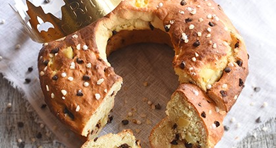 Brioche des rois poire-chocolat