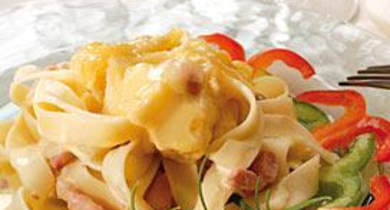 Tagliatelles gratinées au Munster Les Petits Amis