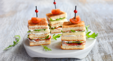 Club roquette, bacon et Société Crème