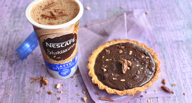 Nescafé Shakissimo Cappucino et mini tartes chocolat pralines