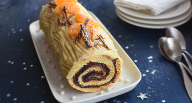 Bûche de Noël Président aux 2 Chocolats