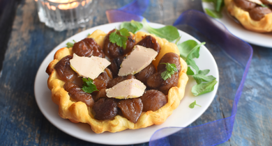 Mini-Tatins de Foie Gras aux Marrons