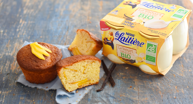 Cake au yaourt mangue-vanille
