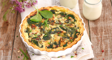 Tarte épinards-yaourt du jardin