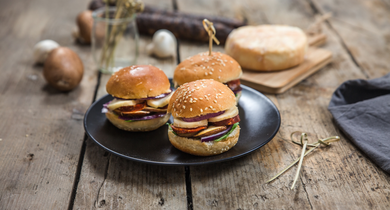 Mini Burgers Corses au figatelli et au Corsica à la bière