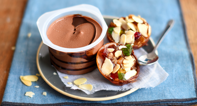 Florentin aux fruits secs et Feuilleté de Mousse La Laitière 