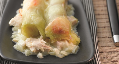 Gratin de poireaux au Corsica