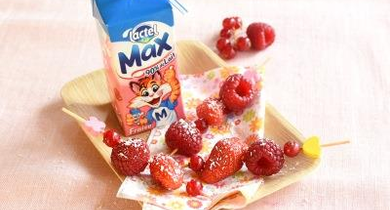 Lactel Max et ses brochettes de fruits