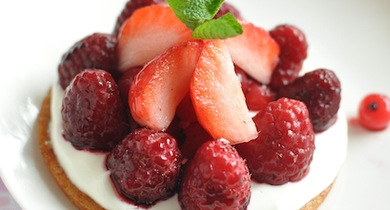 Craquants et fruits rouges