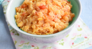 Purée de lentilles corail et tomates dès 6 mois
