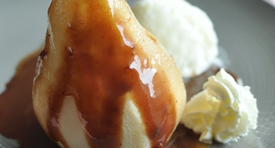 Poire fondante au chocolat