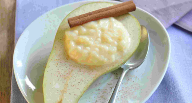 Poire au riz au lait cannelle