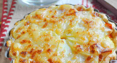 Tarte aux pommes de terre et au comté