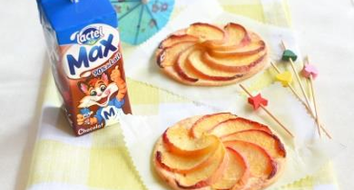 Lactel Max Chocolat et ses tartes aux pêches