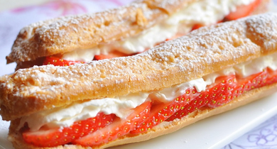 Éclairs à la fraise 