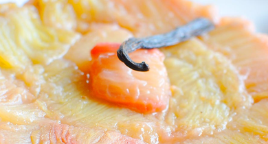 Tatin de rhubarbe