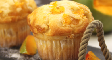 Muffins aux dés de mangue
