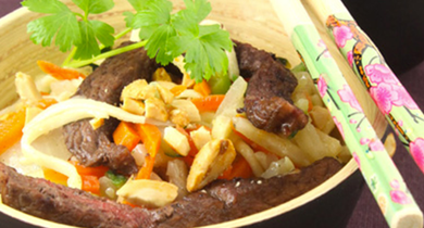 Boeuf sauté aux légumes