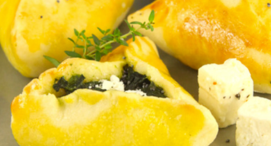 Feuilletés aux épinards et au Salakis