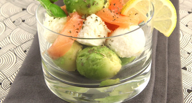 Verrine de billes multicolores