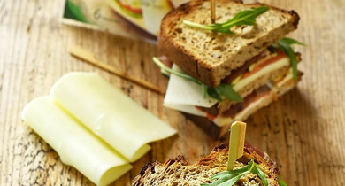 Club Sandwich aux tranches de brebis Lou Pérac et jambon de pays