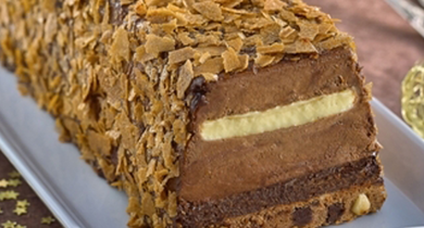 Bûche croustillante au chocolat