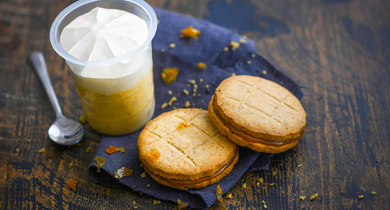 Mini sandwichs caramel-vanille