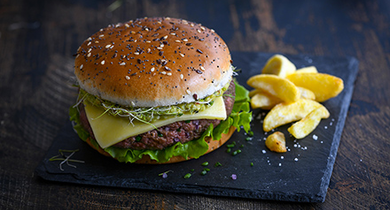 Le burger happy boost façon brasserie