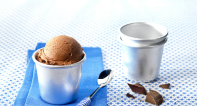 Glace au chocolat au lait et au mascarpone