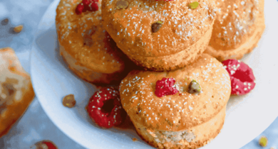 Muffins aux Framboises et Pistaches
