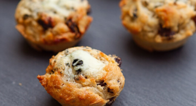 Muffins au Roquefort AOP Société et raisins