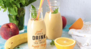 Smoothie bananes pêches
