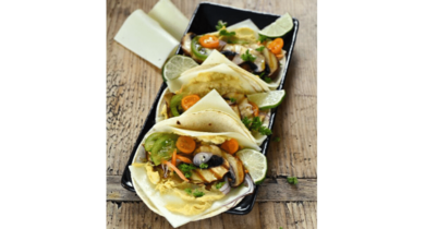 Wrap végétarien aux tranches de brebis Lou Pérac