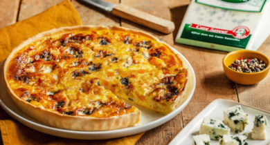 Quiche au potiron et au roquefort