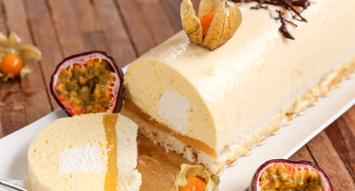 Bûche de Noël aux fruits