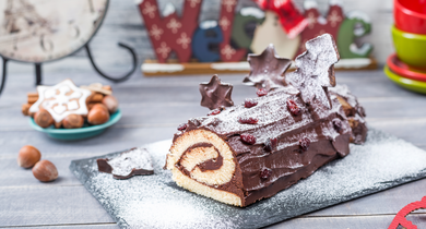 Bûche de Noël sans gluten