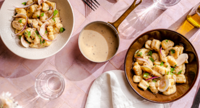 Gnocchis de pomme de terre maison et sauce forestière