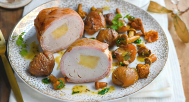 Ballotins de Poulet Farcis au Comté & Châtaignes Moelleuses