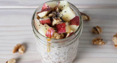Porridge aux pommes et aux noix