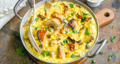 Frittata aux Champignons des bois & Quinoa