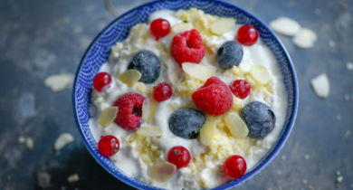 Porridge crémeux aux Fruits rouges & Amandes