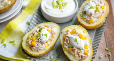 Jacket Potatoes Thon-Maïs-Basilic