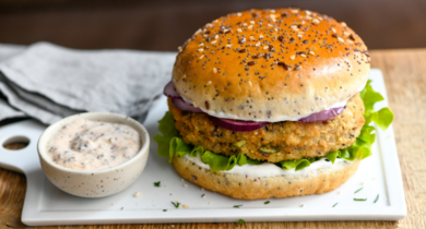 Burger au Palet de Légumes & Yaos