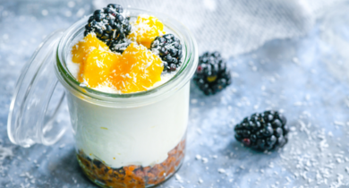 Petits Cheese-Cakes Mangue Coco mures