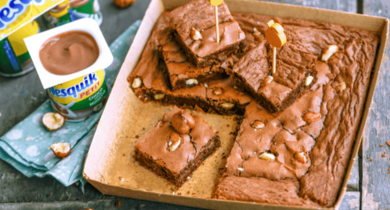 Brownie fondant au Nesquik & Noisettes entières