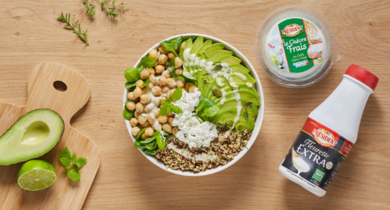 Quinoa Green Bowl au Chèvre Frais