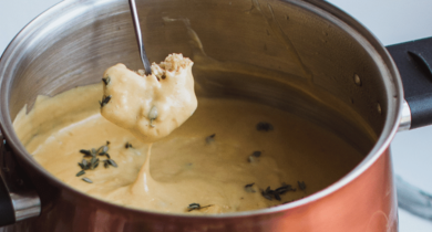 Fondue aux 3 Fromages Président et sa farandole de légumes