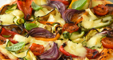 Pizza aux légumes grillés et à la Brique de Brebis Lou Pérac 