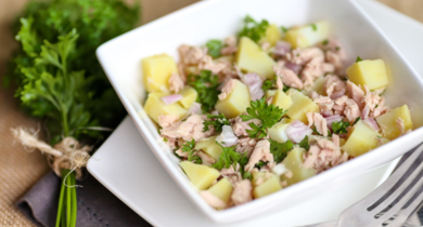 Recette de salade de pommes de terre au thon Bridelight