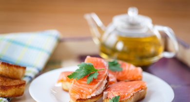recette de toasts au saumon fumé et au fromage frais !